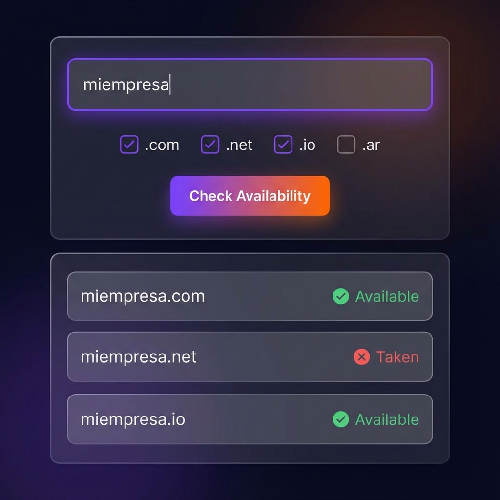 Screenshot de Validador de Disponibilidad de Dominios