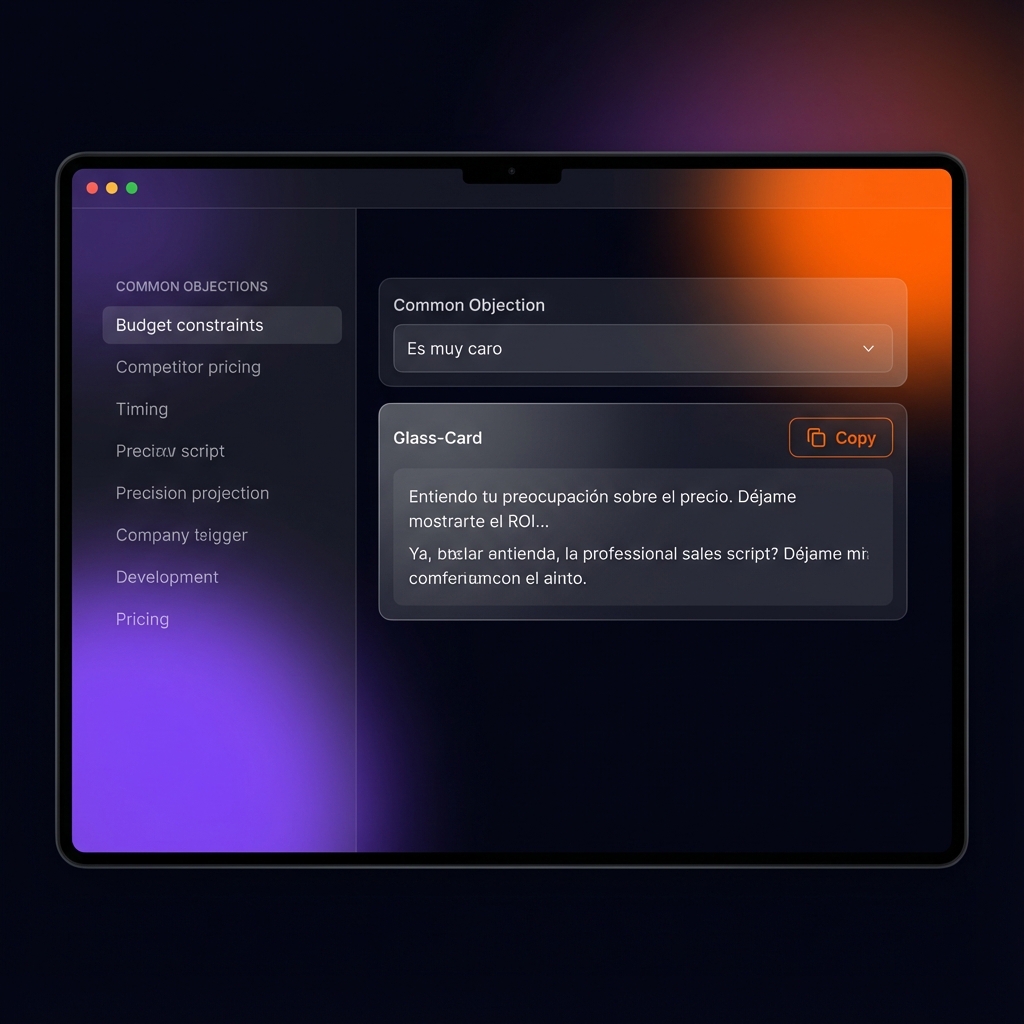 Screenshot de Asistente de Manejo de Objeciones