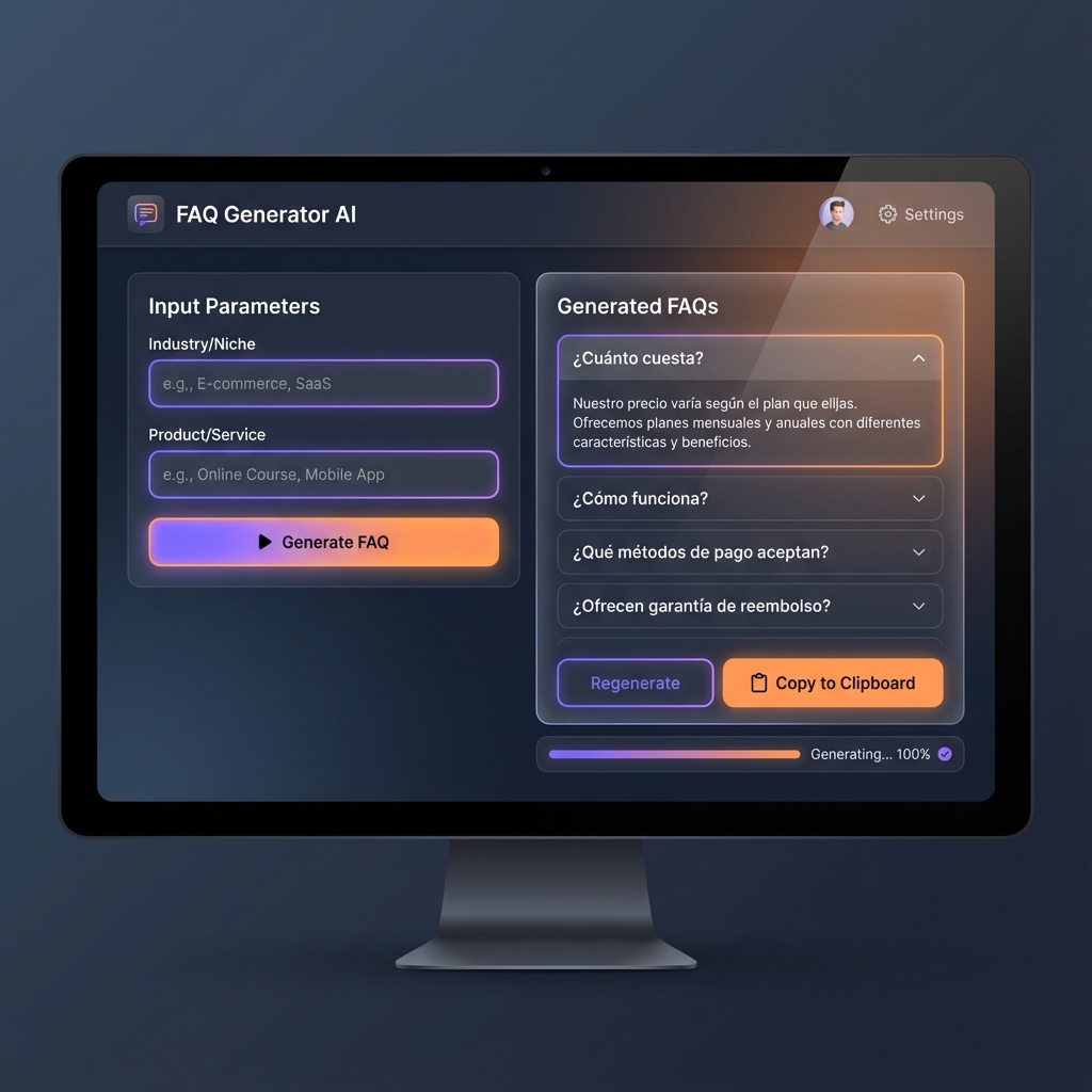 Screenshot de Generador de FAQ Inteligente
